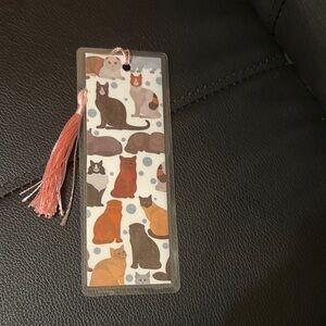 Colorful Cat Bookmark with Tassel